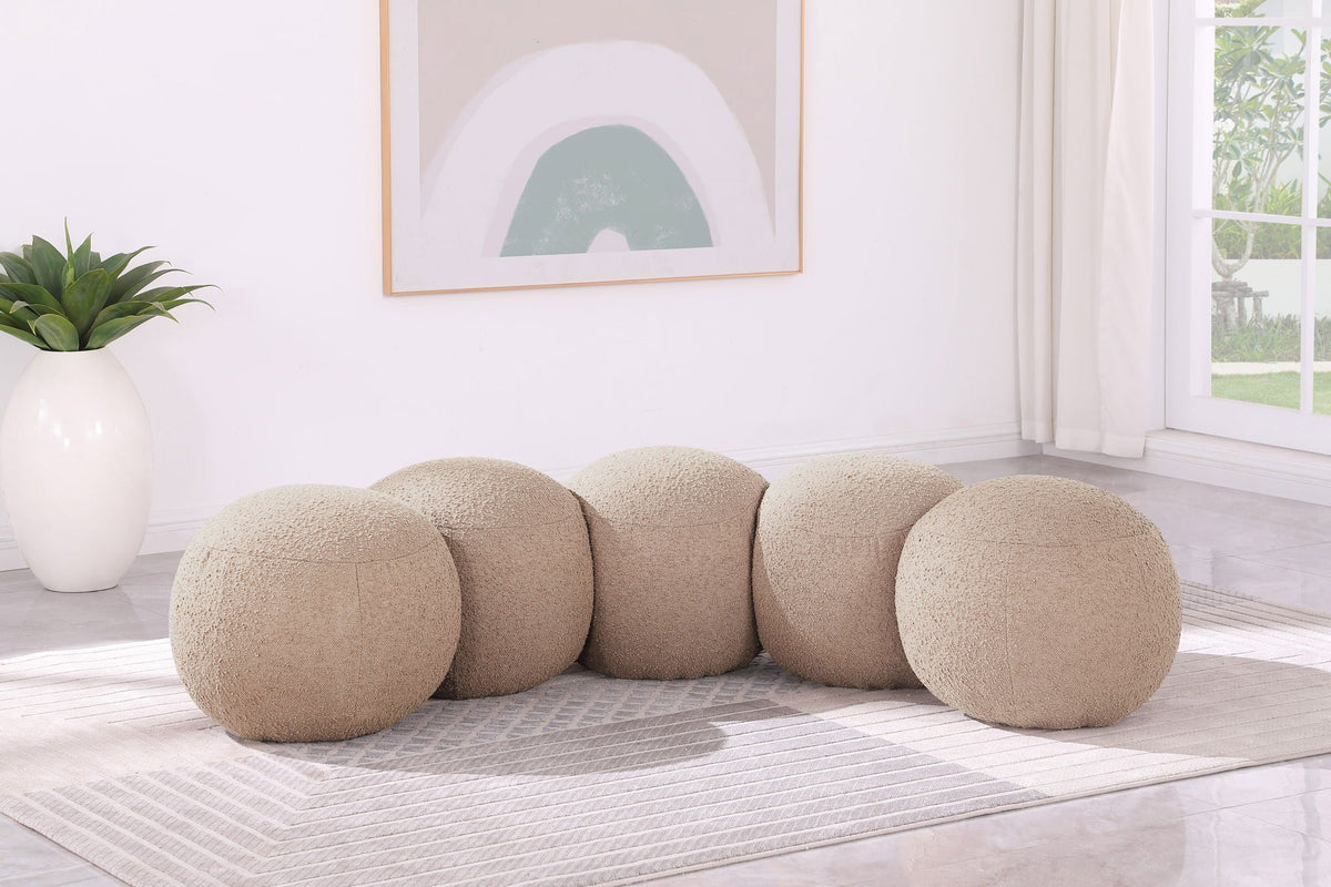 Apollo - Boucle Fabric Bench