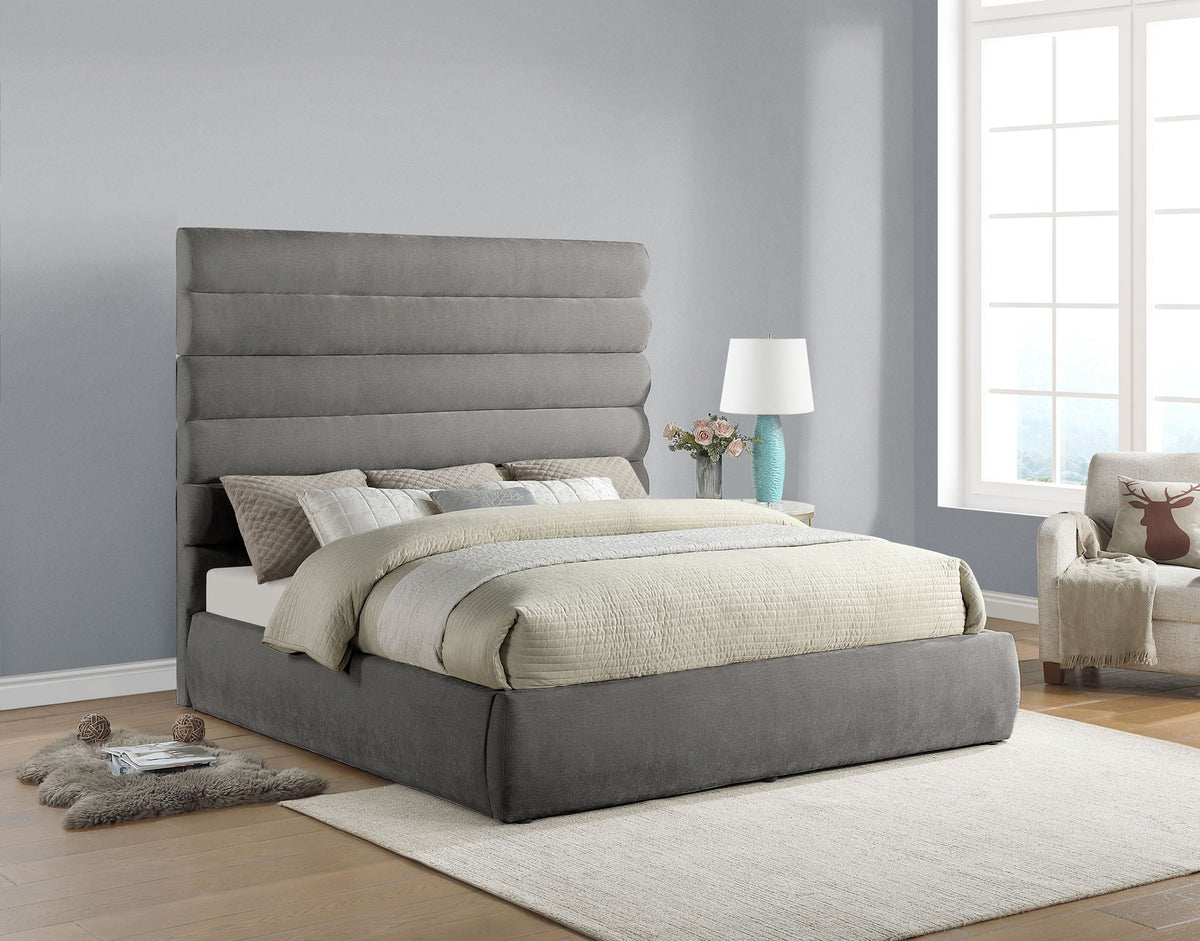 Adam - Chenille Fabric Bed With 70.5" Headboard