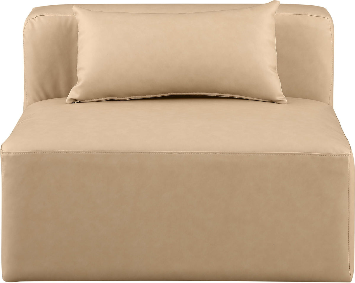 Cube - Armless Chair - Tan