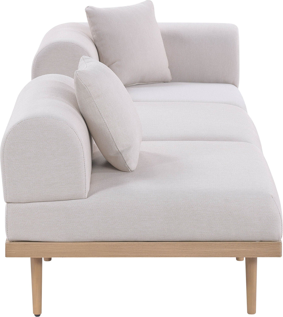 Laguna - 3 Piece Upholstered Outdoor Patio Modular Sofa With Backless Seat And 1 Arm