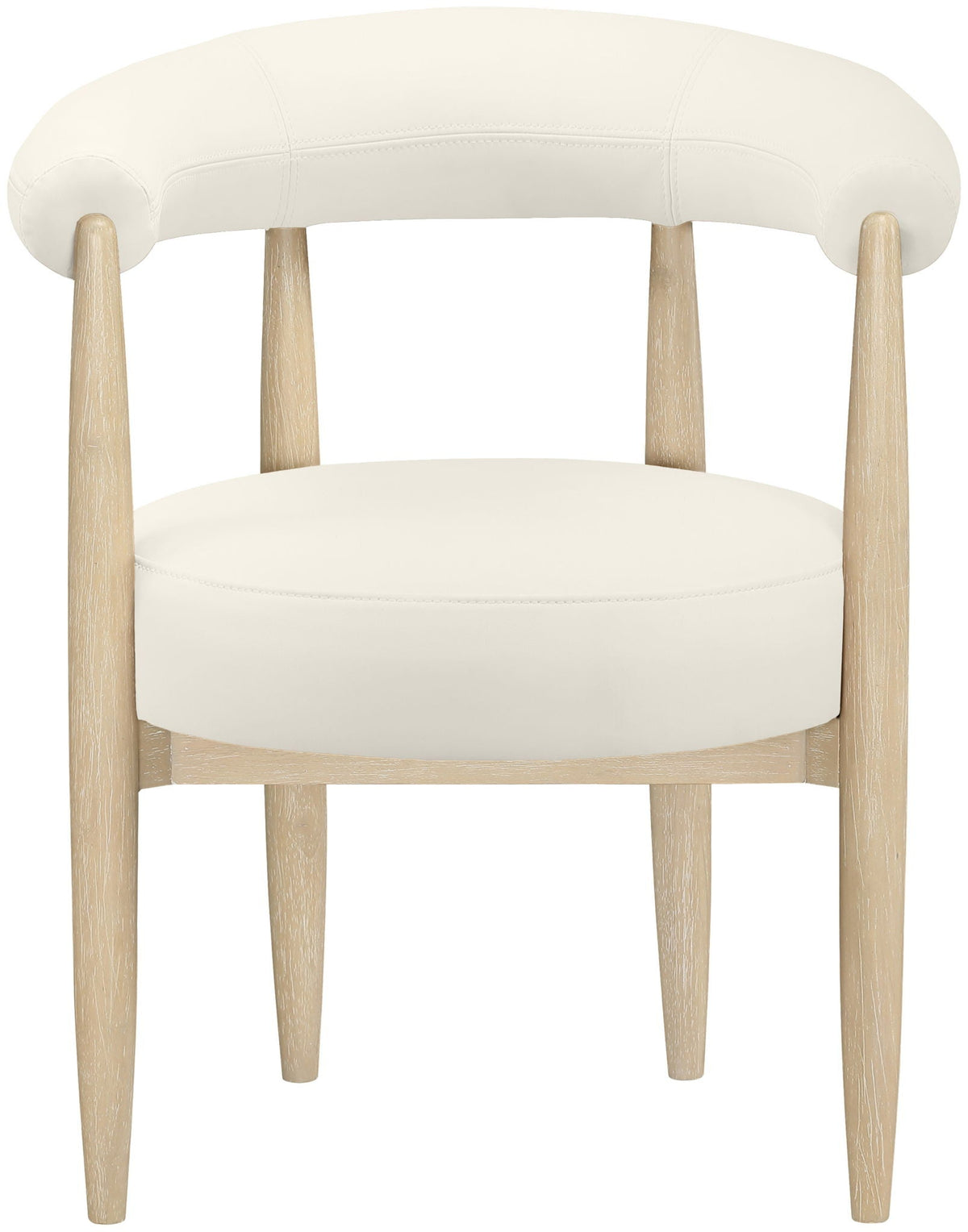 Sable - Vegan Leather Upholstered Dining Chair (Set of 2) - Painted Natural Base