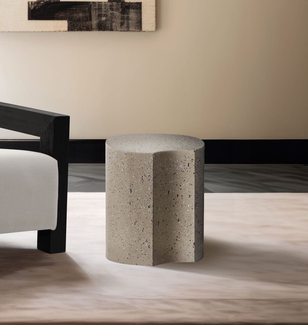 Dimple - End Table - Terazzo Finish