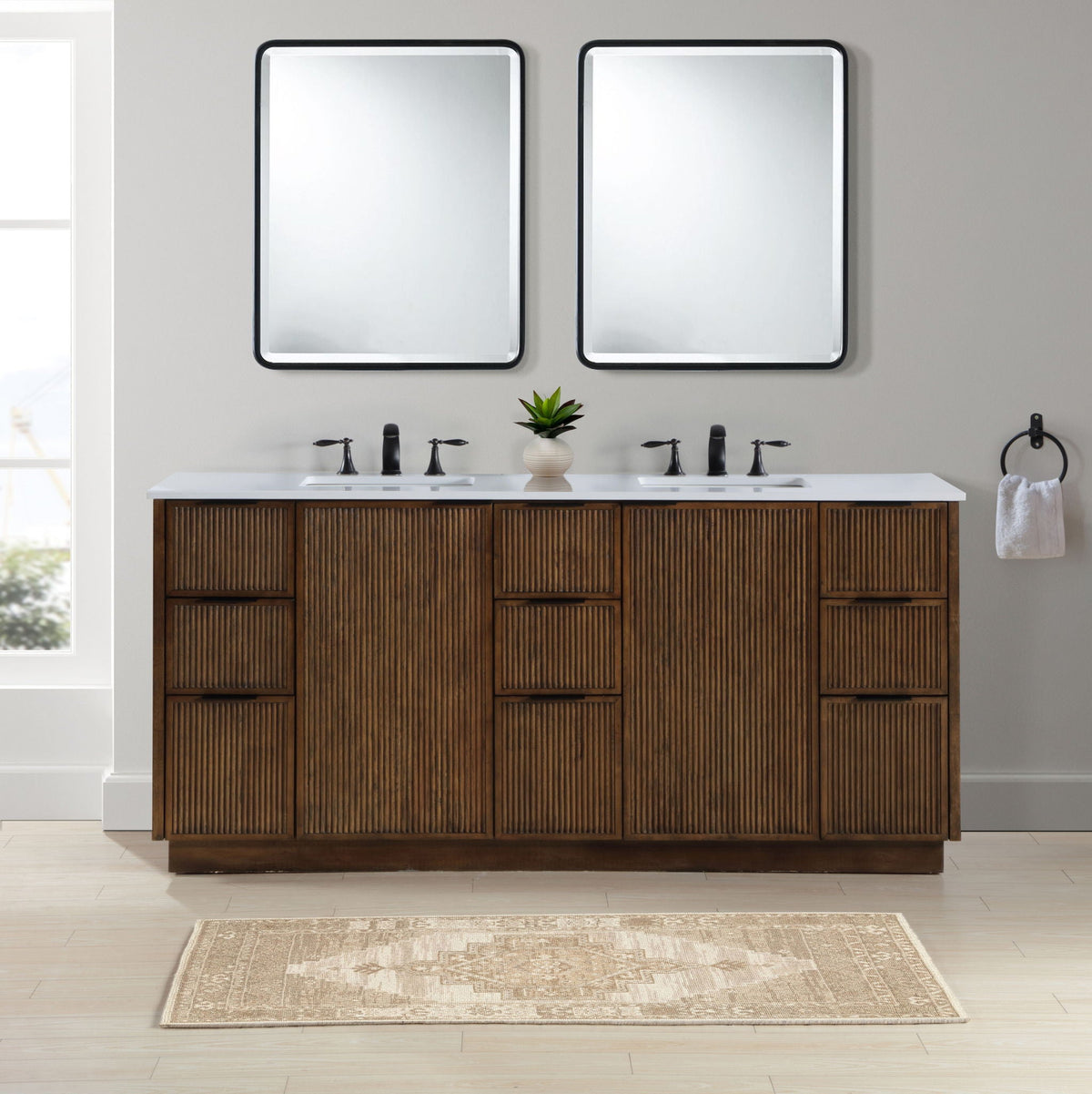 Willard - Engineered Stone And Solid Wood Bathroom Vanity