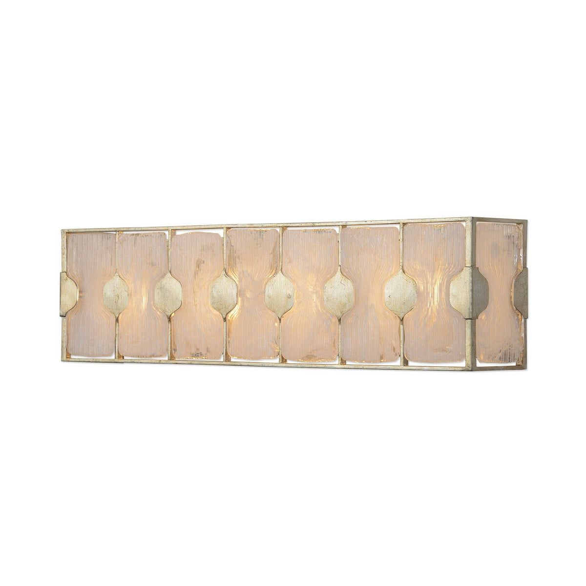 Rene - 4 Light Swirl Glass Vanity - Pearl Silver