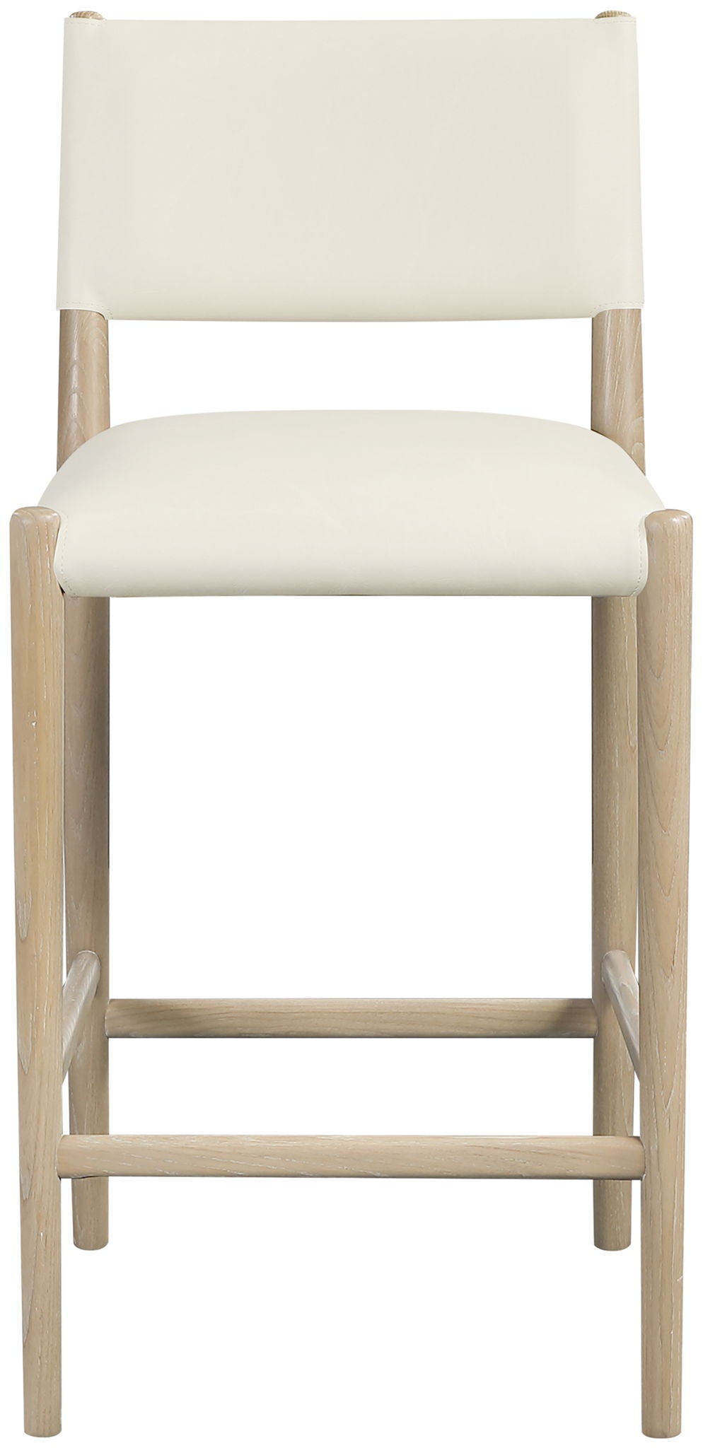 Andie - Vegan Leather Upholstered Counter Stool - Natural Base