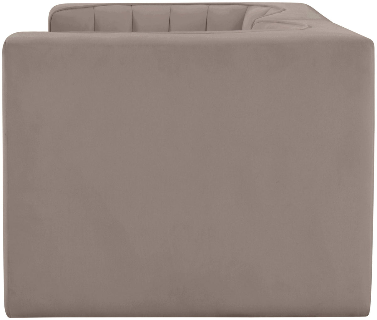 Rummi - Velvet Performance Fabric Upholstered 2 Piece Modular Loveseat