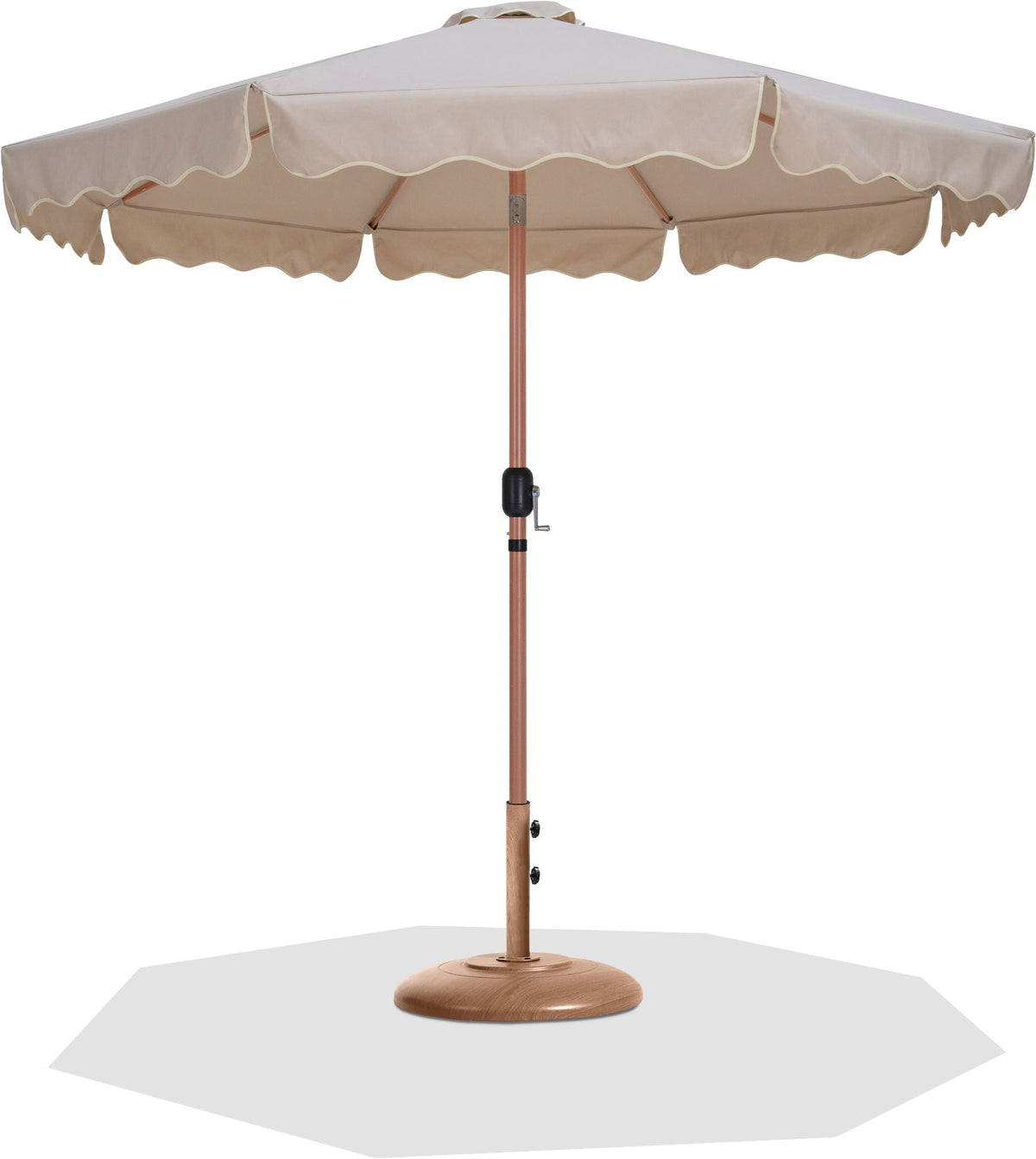 Amalfi - Patio Umbrella - Light Brown Base / Light Brown Pole