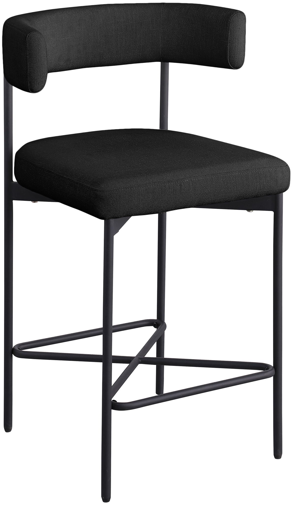 Rivage - Durable Stool With Black Frame (Set of 2)