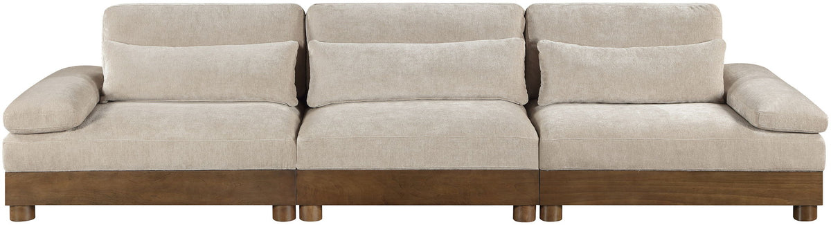 Turin - Chenille Fabric Upholstered Modular Sectional - Taupe