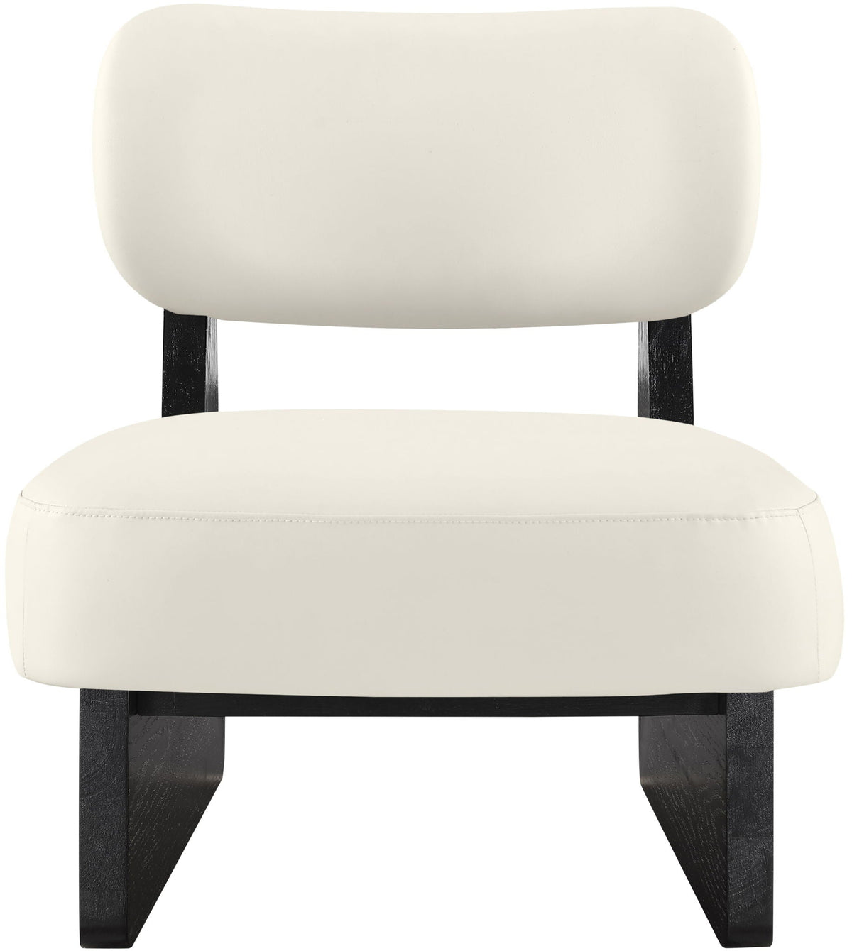 Vetra - Vegan Leather Upholstered Accent Chair With Black Base