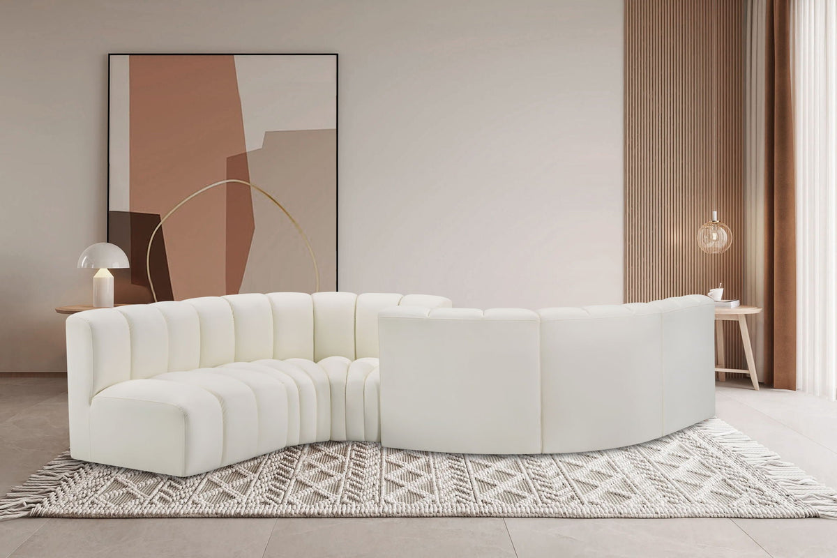 Arc - Faux Leather 6 Piece Modular Sofa
