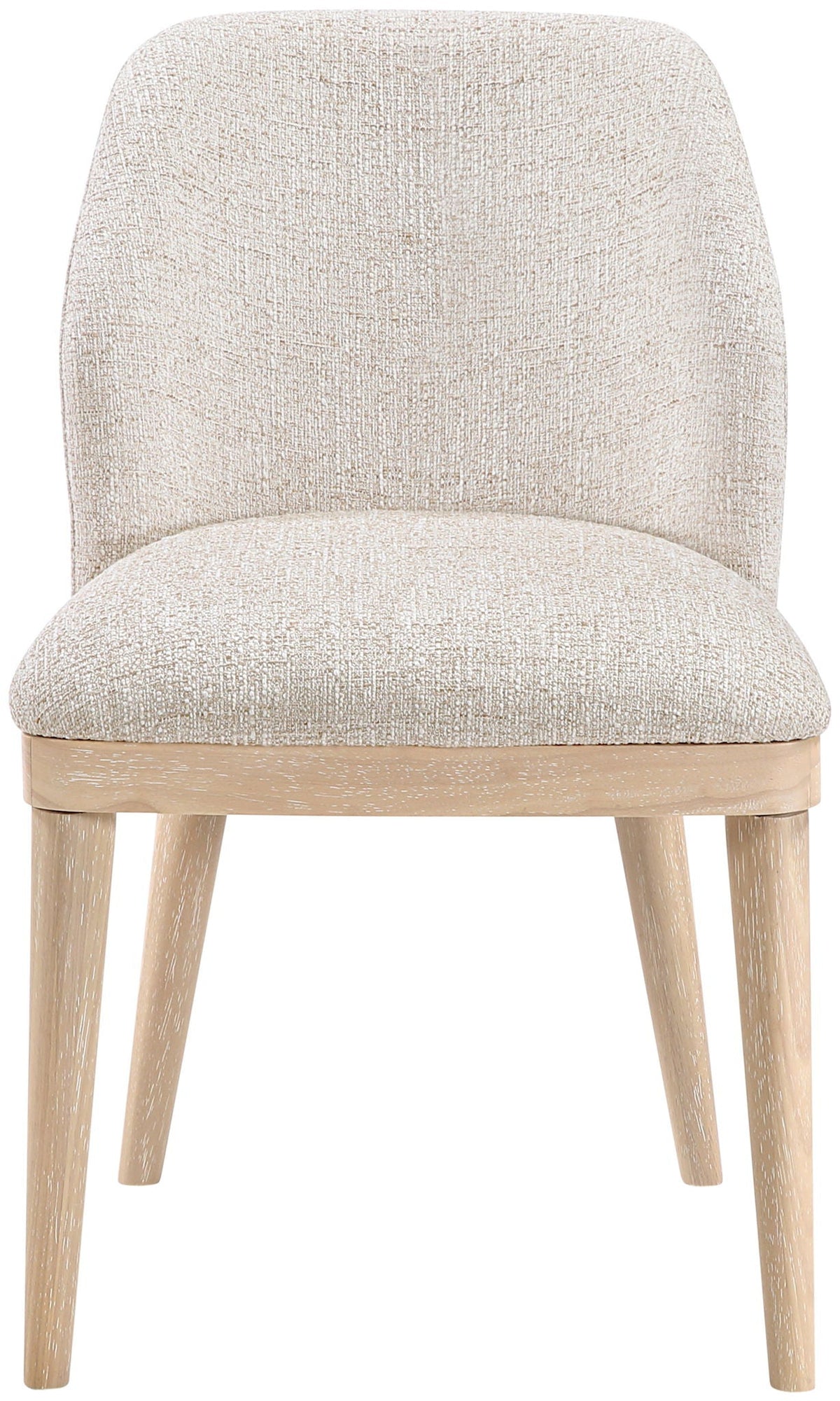 Valeo - Linen Textured Fabric Upholstered Dining Chair (Set of 2) - Painted Natural Base