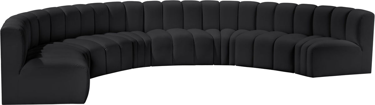 Arc - Faux Leather 8 Piece U-Shaped Modular Sofa