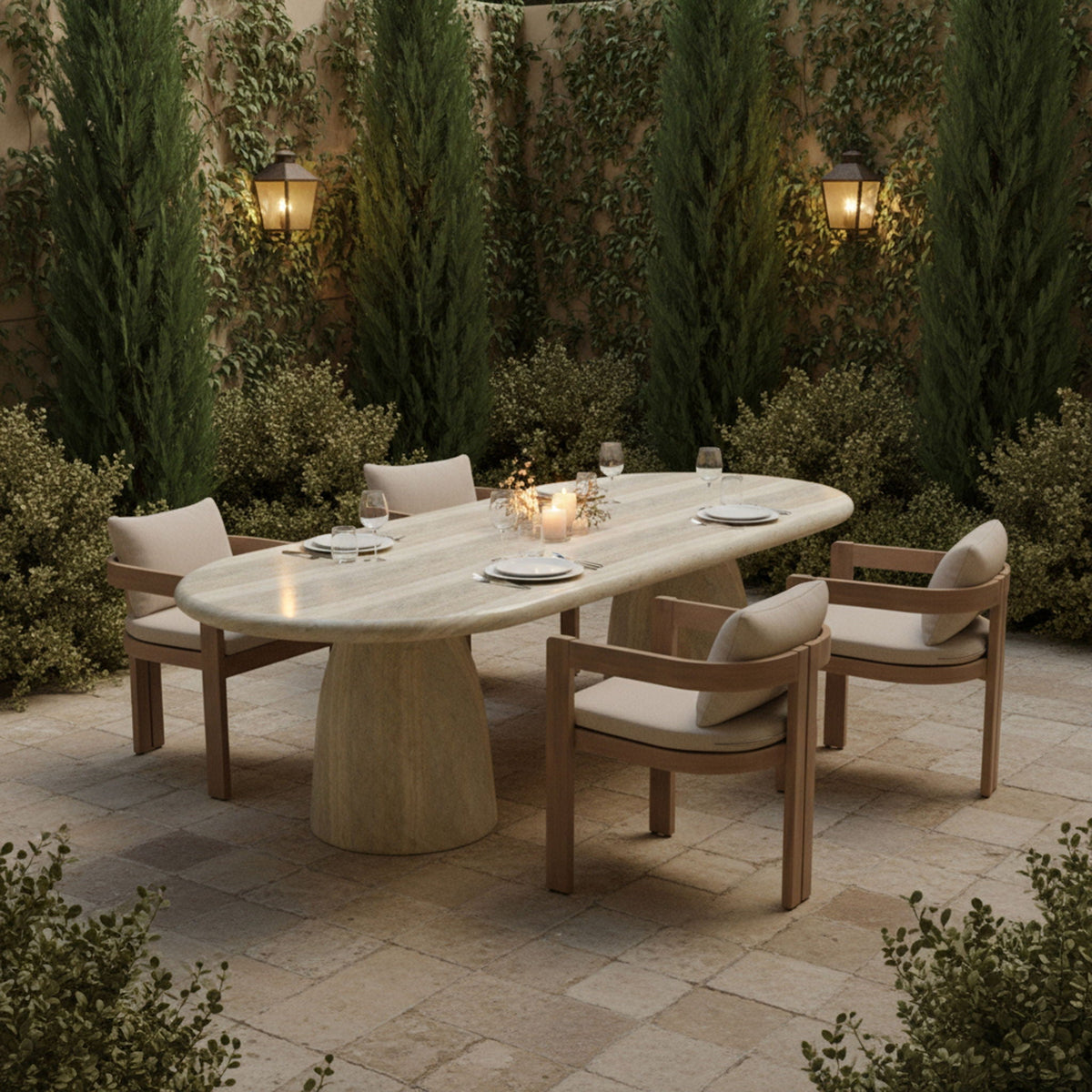 Newport - Water Resistant Fabric Upholstered Outdoor Patio Dining Chair