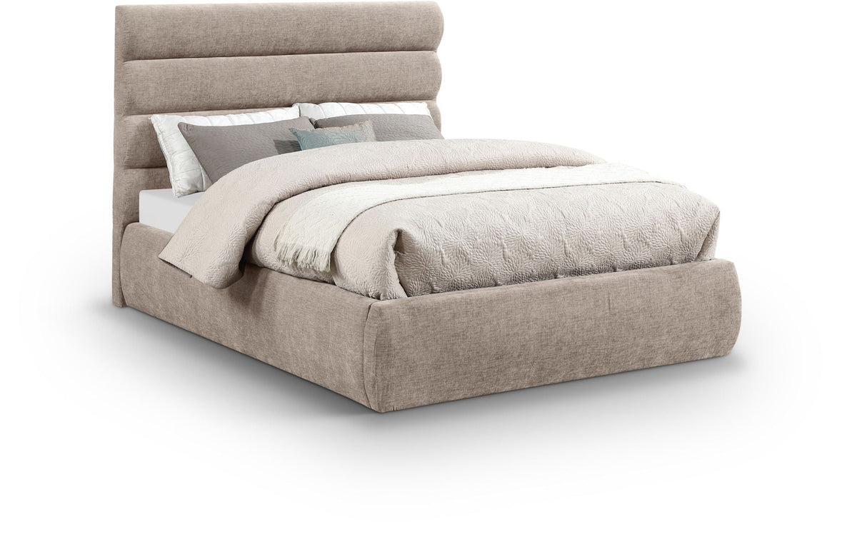 Adam - Chenille Fabric Bed With 52" Headboard