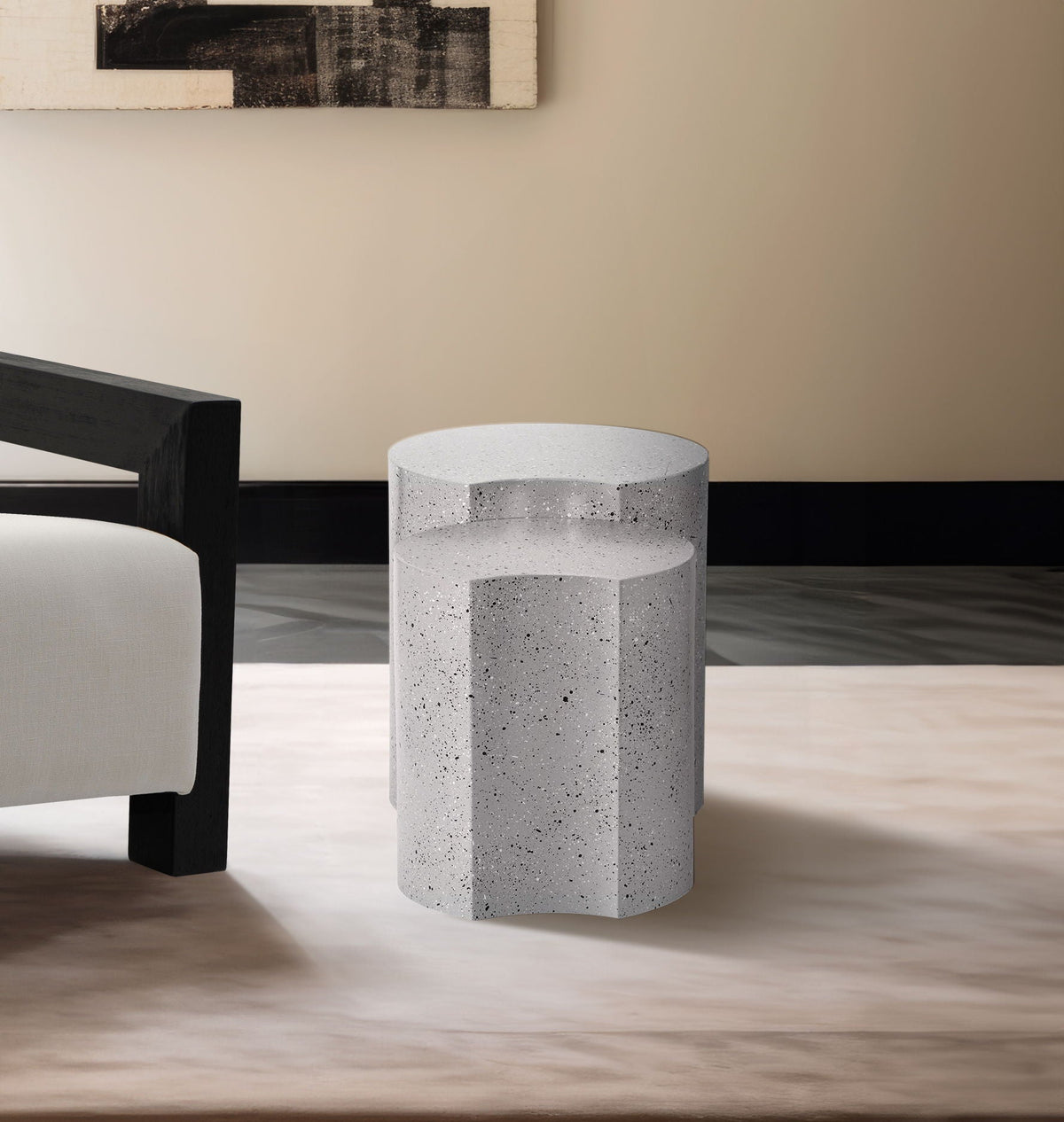 Dimple - Modular End Table - Terazzo Finish