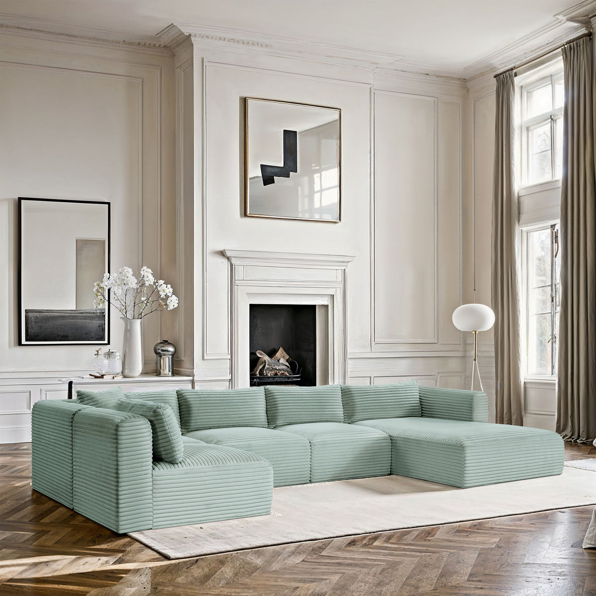 Shaggy - 5 Piece Modular U-Shaped Sectional