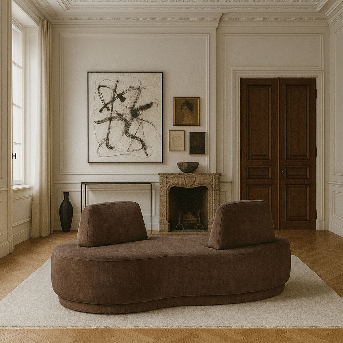 Argyle - Chenille Fabric Chaise / Loveseat
