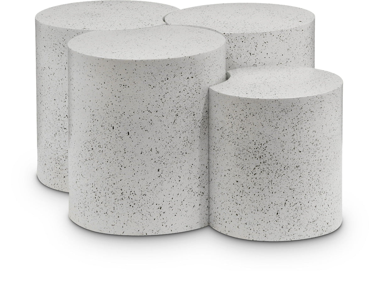 Dimple - 20" 4 Piece Modular Coffee Table - Terazzo Finish