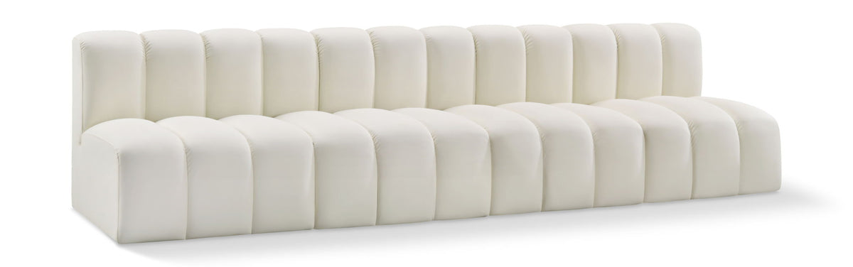 Arc - Faux Leather 4 Seats Modular Sofa