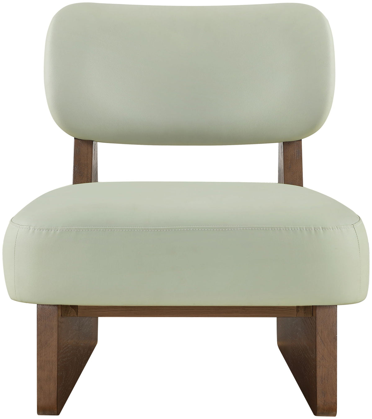 Vetra - Vegan Leather Upholstered Accent Chair With Brown Base