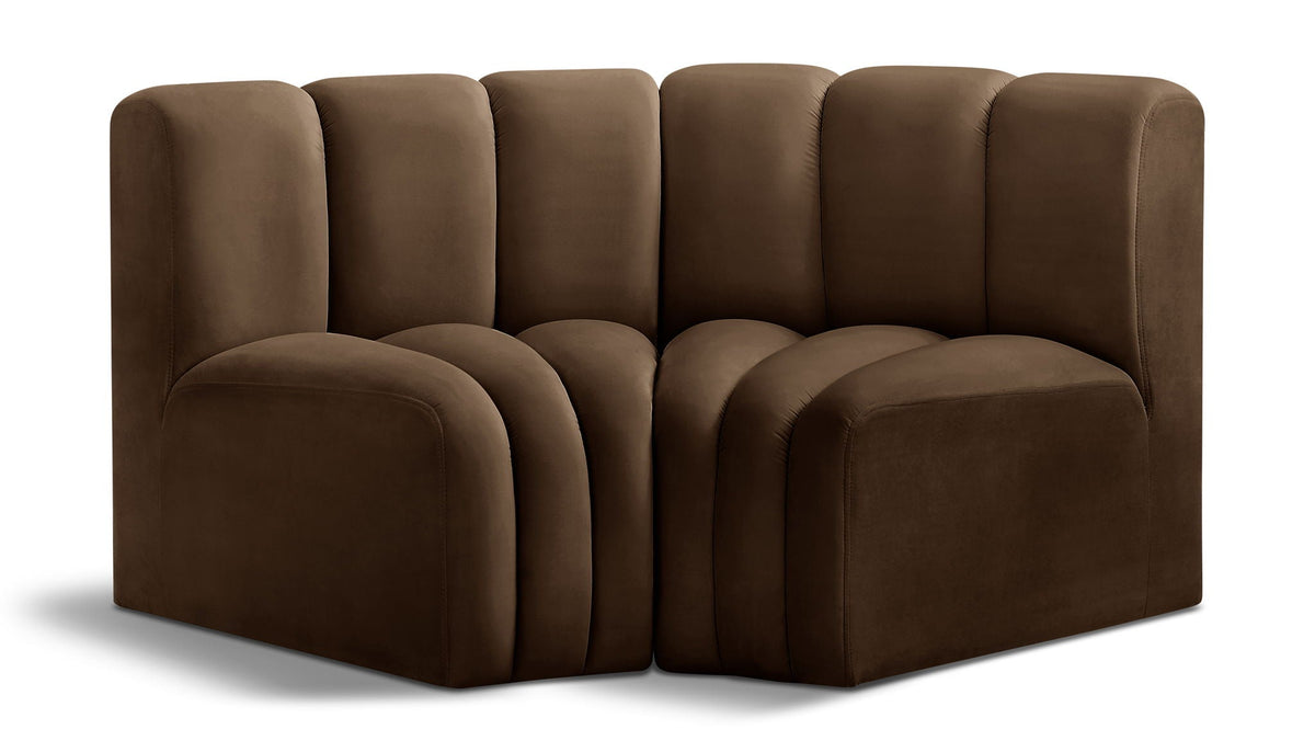 Arc - Velvet 2 Piece Modular Sofa