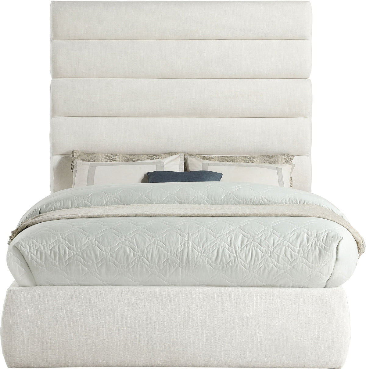 Adam - Linen Fabric Bed With 70.5" Headboard