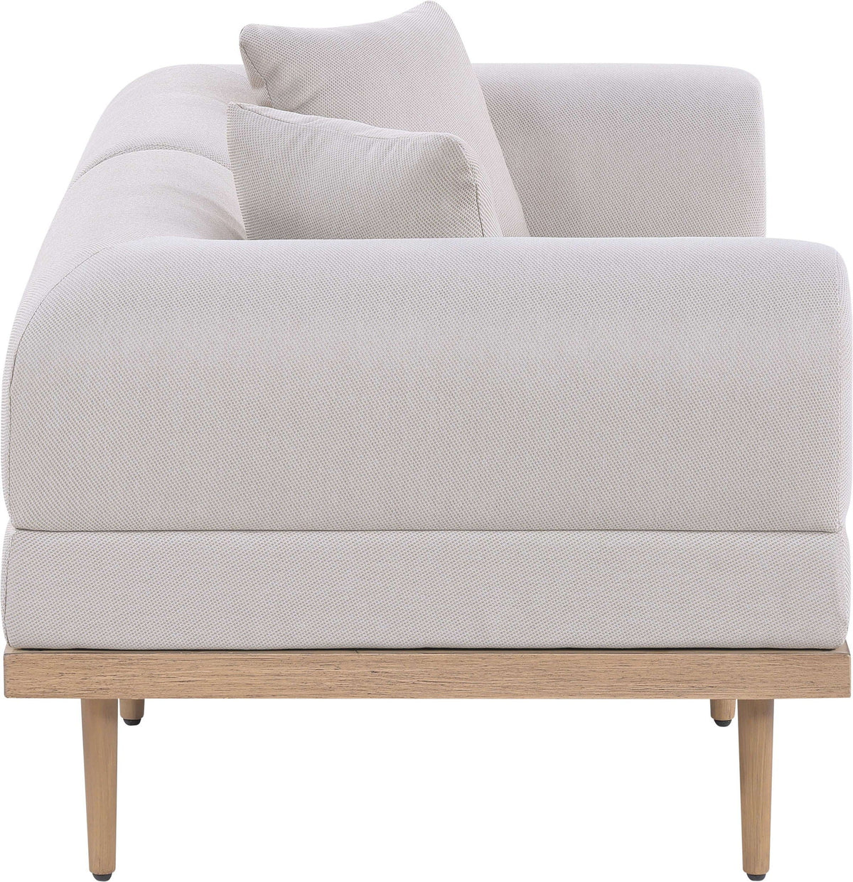 Laguna - 2 Piece Resilient Water Resistant Fabric 71" Upholstered Outdoor Patio Modular Loveseat