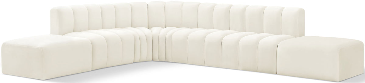 Arc - Velvet 7 Piece Corner Modular Sofa