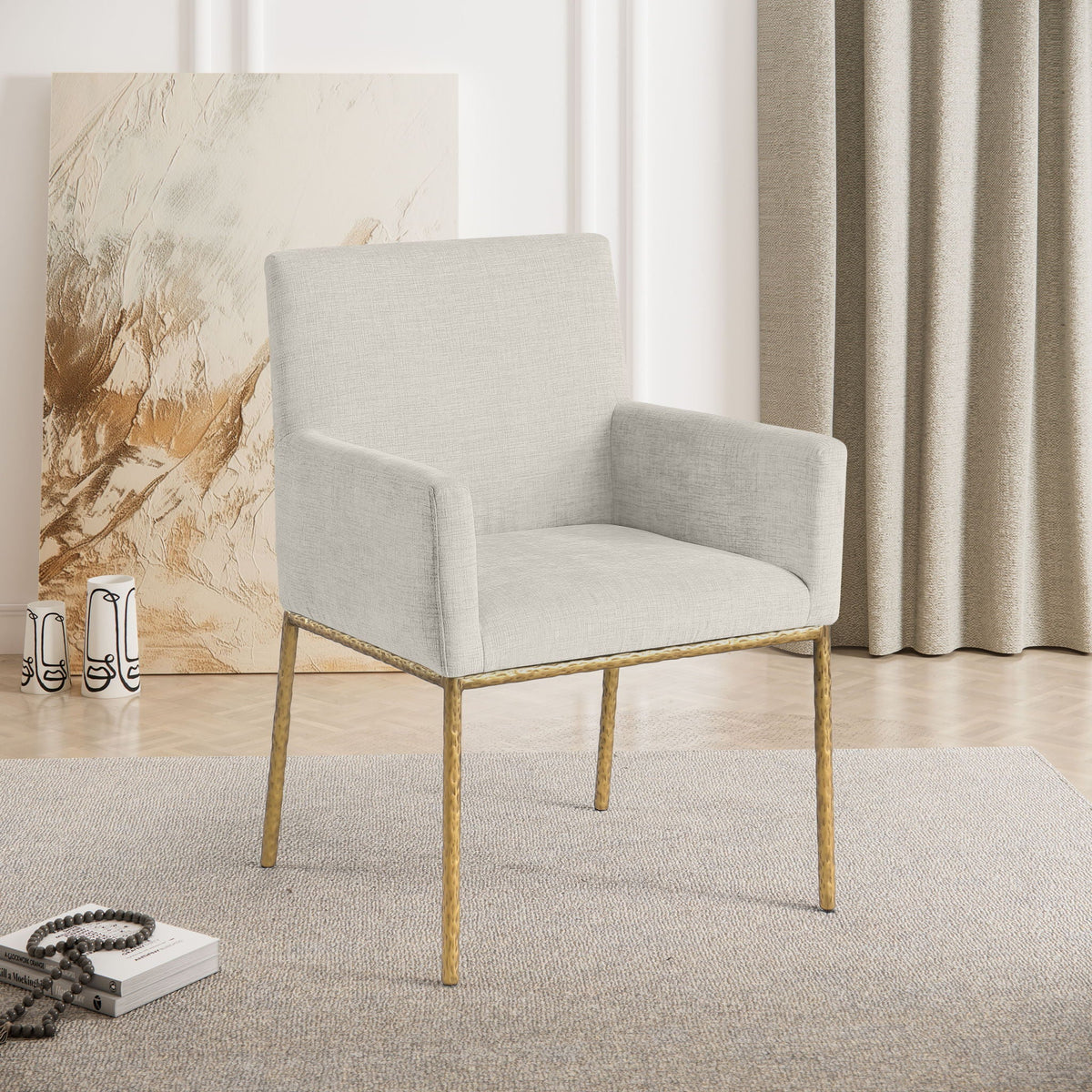Reeves - Dining Chair With Gold Legs (Set of 2)