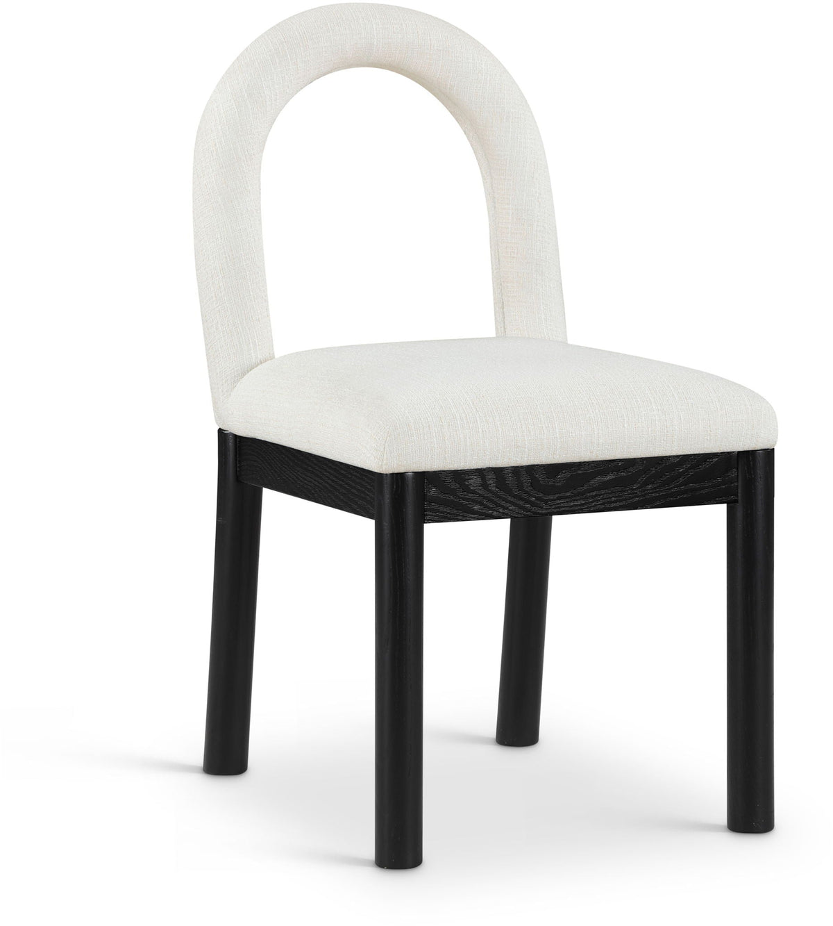Conrad - Linen Dining Chair With Black Legs