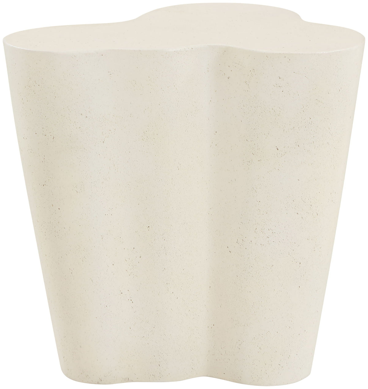 Monza - Concrete And Fiberglass Indoor / Outdoor End Table - Cream