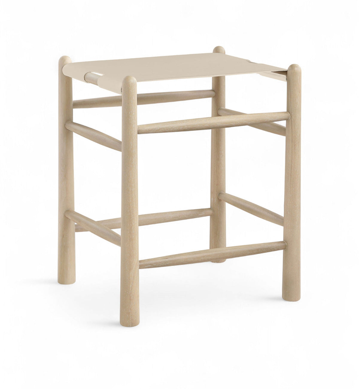 Santos - Backless Counter Stool With Stained Natural Base