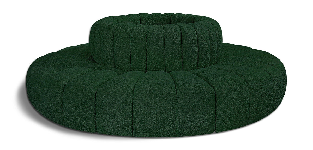 Arc - Boucle Fabric 8 Piece Round Modular Sofa
