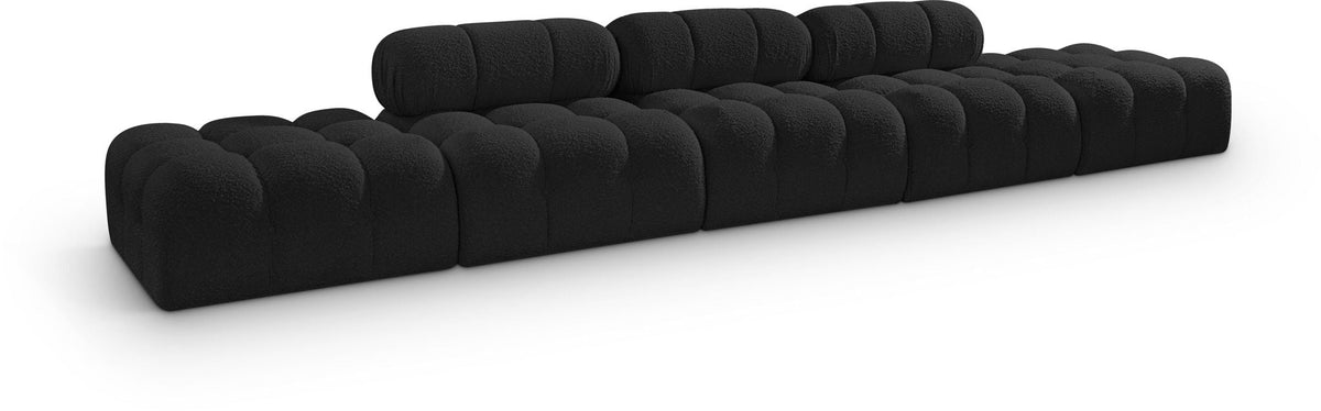 Ames - 5 Piece Boucle Upholstered Modular Sofa With 2 Armless Seats