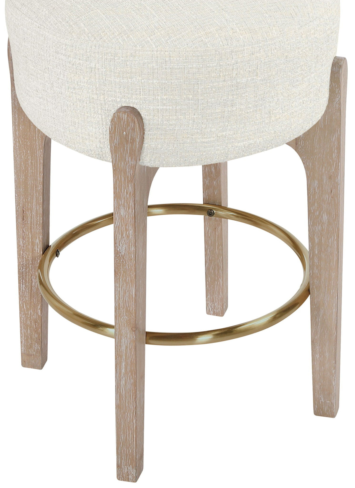 Torino - Backless Counter Stool With Brushed Natural Base (Set of 2)