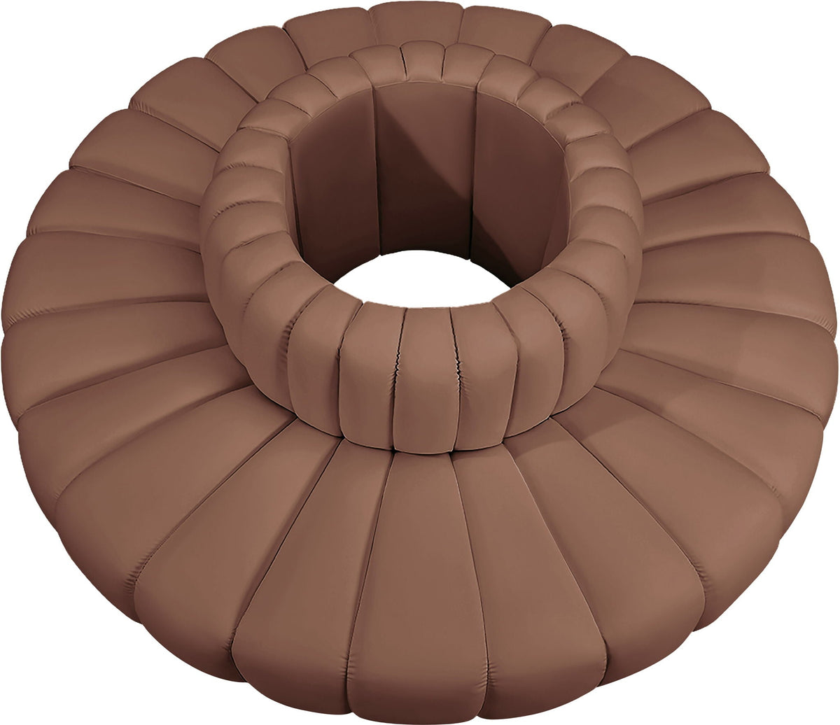 Arc - Faux Leather 8 Piece Round Modular Sofa