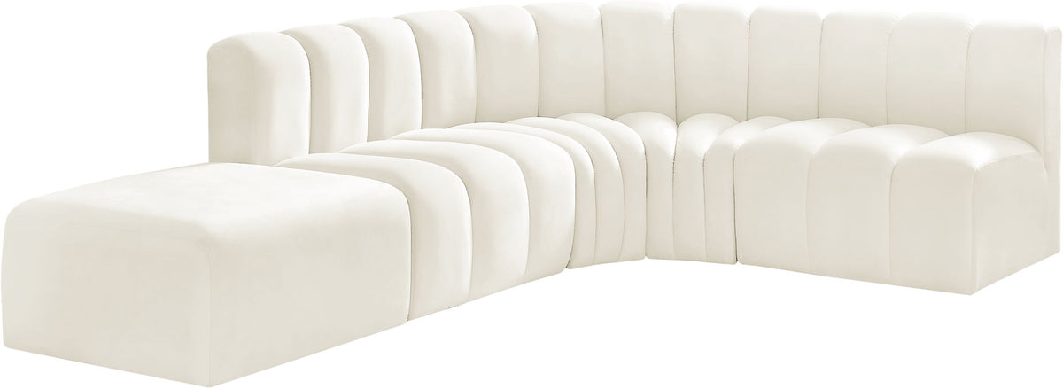 Arc - Velvet 5 Piece Corner Modular Sofa