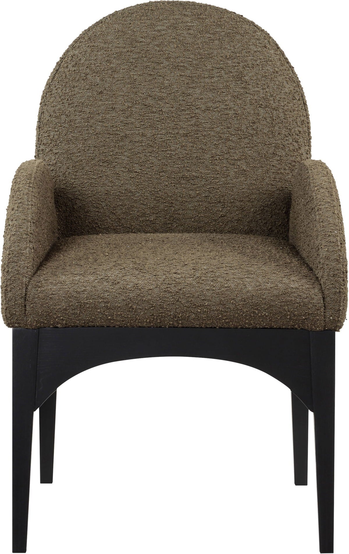 Waldorf - Boucle Dining Arm Chair With Black Legs