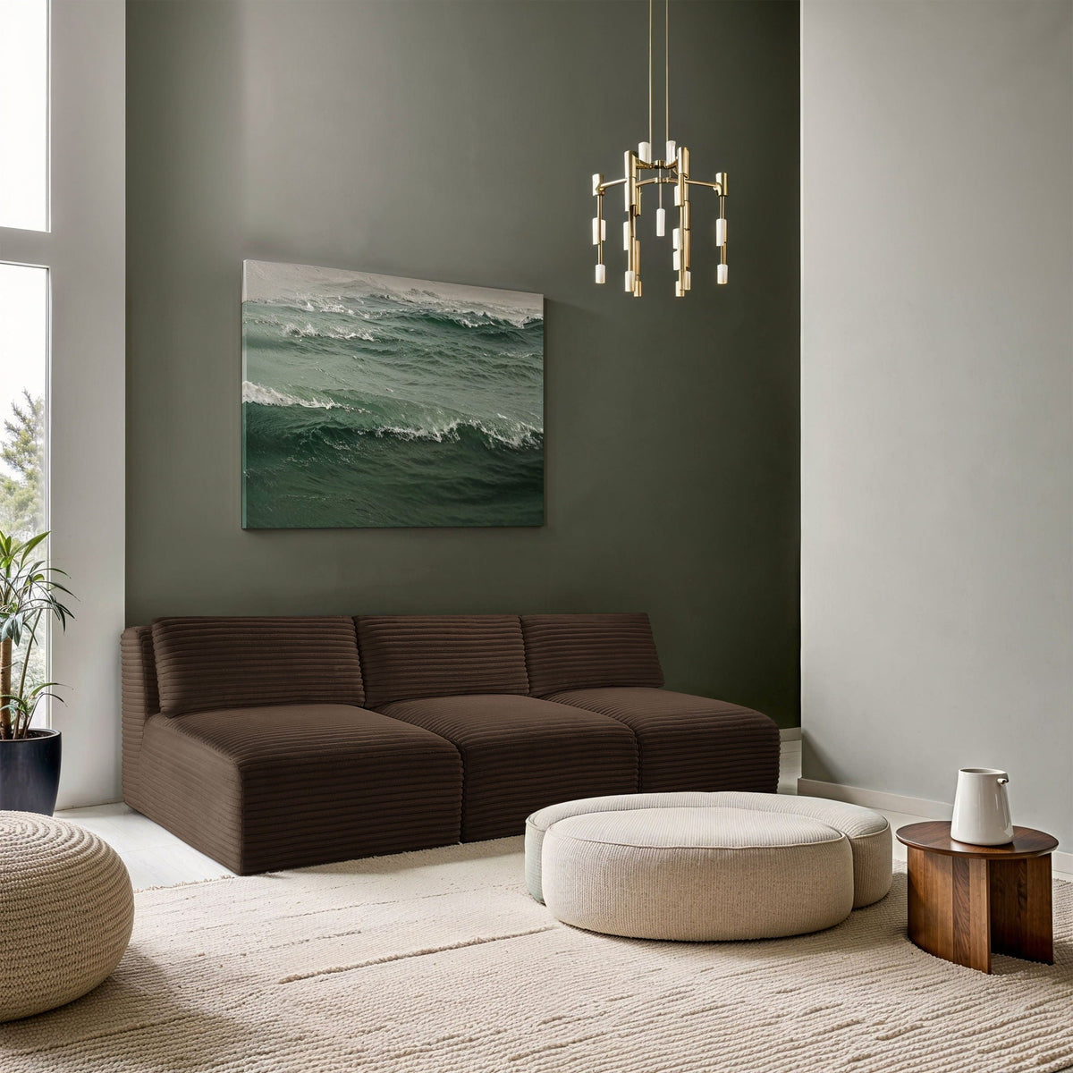 Shaggy - 3 Seat Modular Armless Sofa