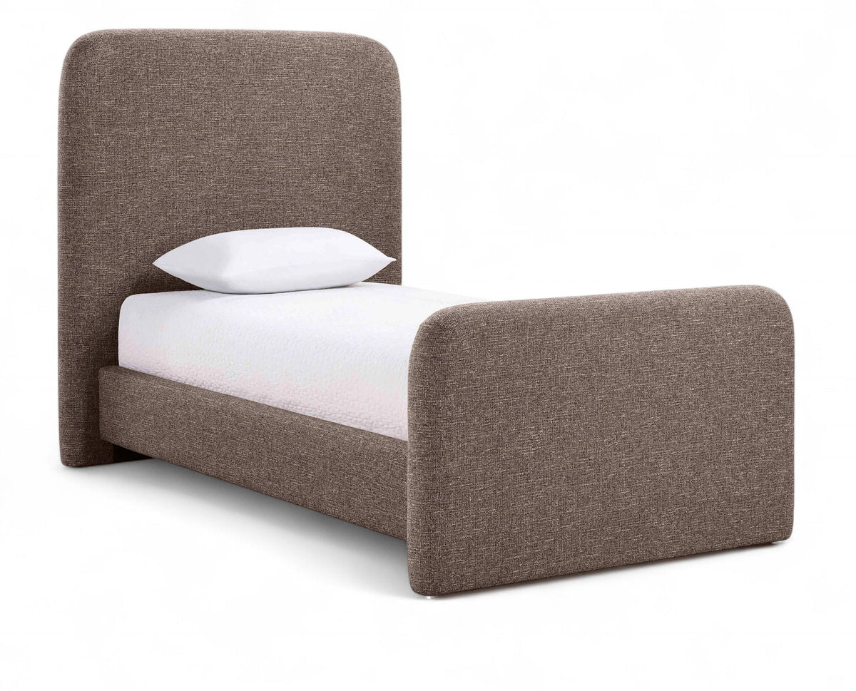 Fira - Linen Textured Fabric Upholstered Bed