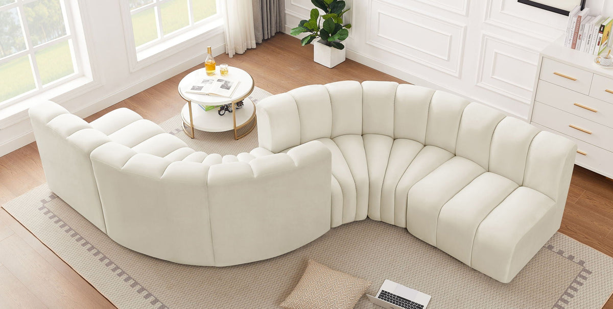Arc - Velvet 6 Piece Modular Sofa