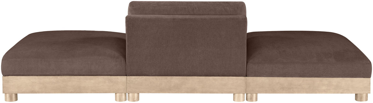 Turin - Chenille Fabric Upholstered Modular Sectional - Brown