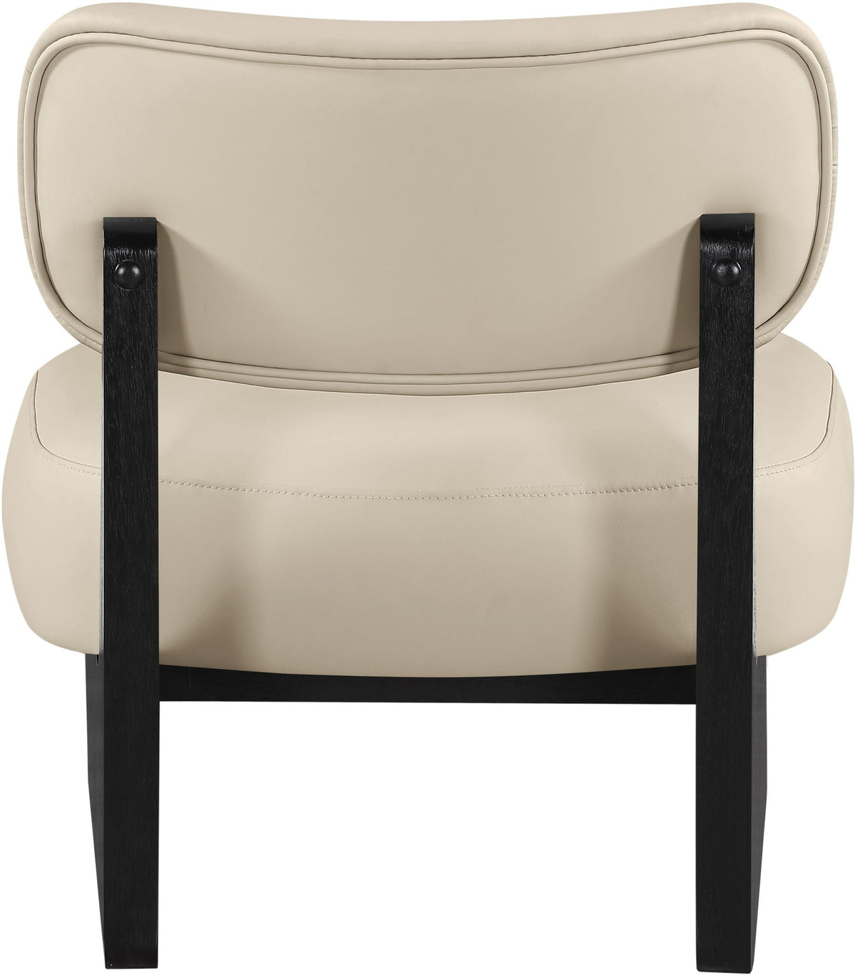 Vetra - Vegan Leather Upholstered Accent Chair With Black Base