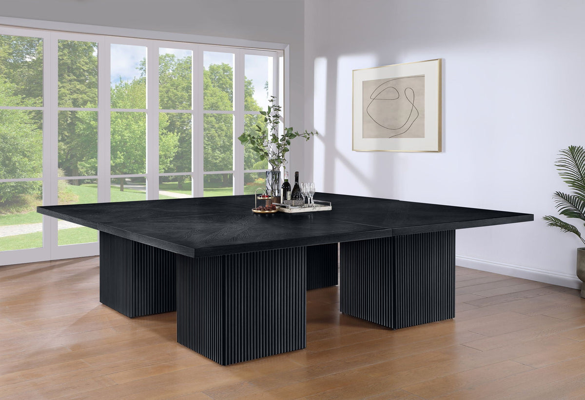 Belinda - Mid-Century Modern Modular Dining Table - Black