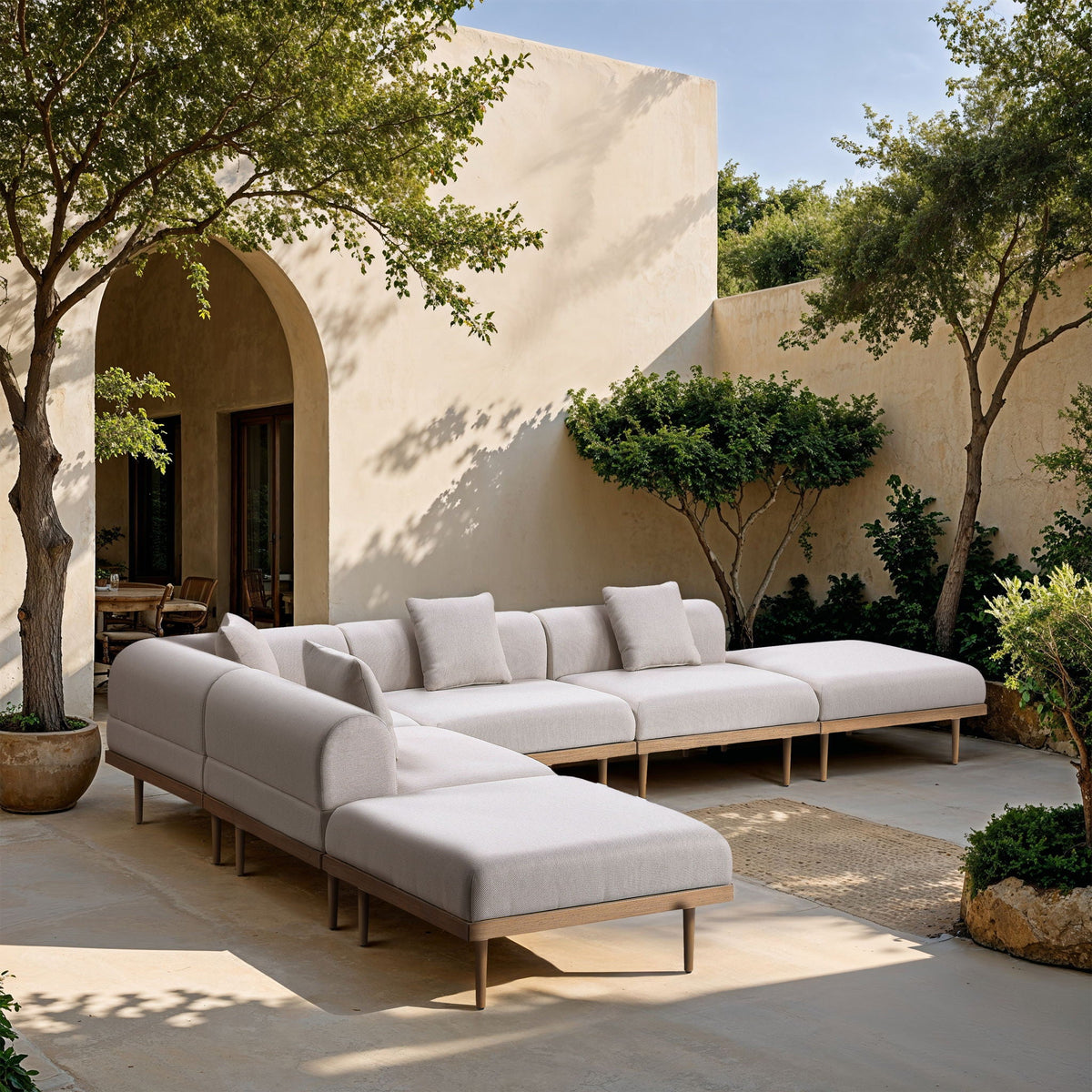 Laguna - 6 Piece 142" Outdoor Patio Modular Sectional