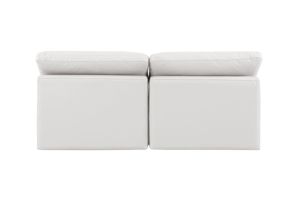 Indulge - Faux Leather 2 Seat Modular Armless Sofa