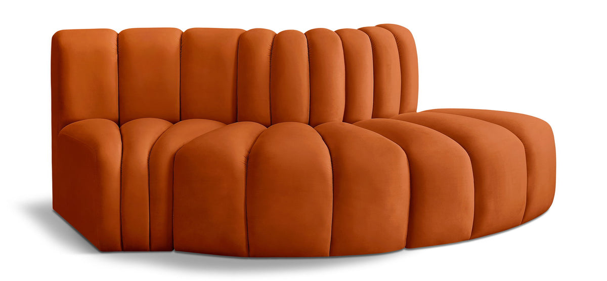 Arc - Velvet 3 Piece Modular Sofa