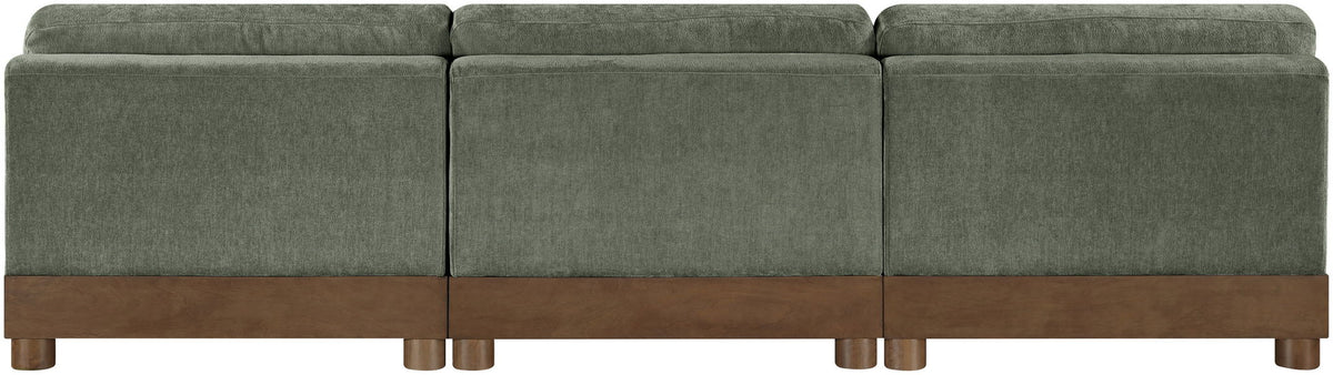 Turin - Chenille Fabric Upholstered Modular Sectional - Green