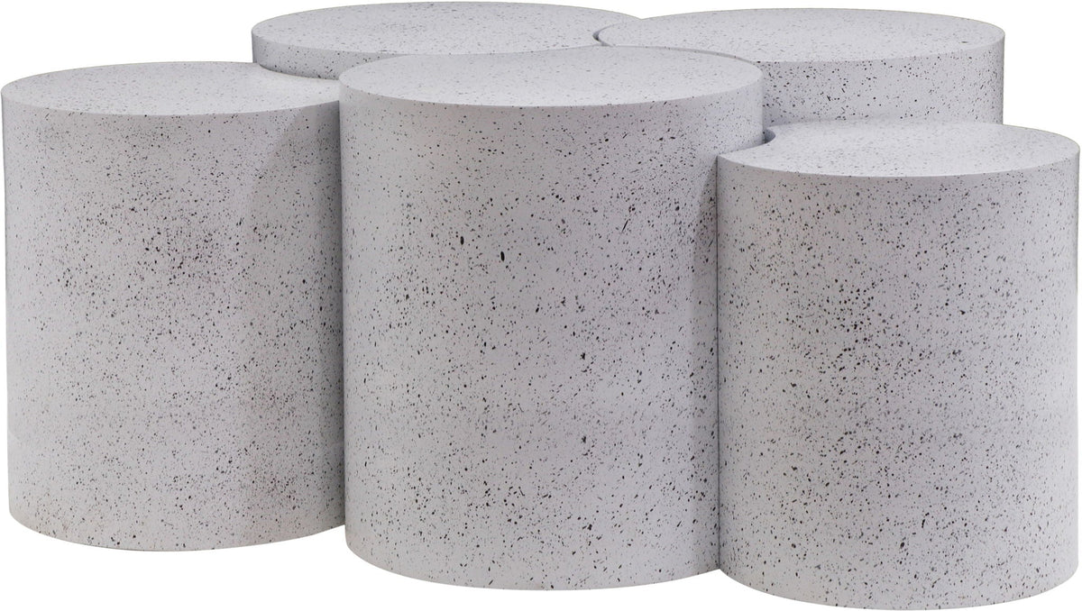 Dimple - 20" 5 Piece Modular Coffee Table - Terazzo Finish